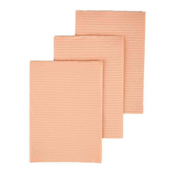 Towel Patient Dri-Gard Plus 13 in x 19 in Peach 3 Ply Tissue / Poly 500/Ca